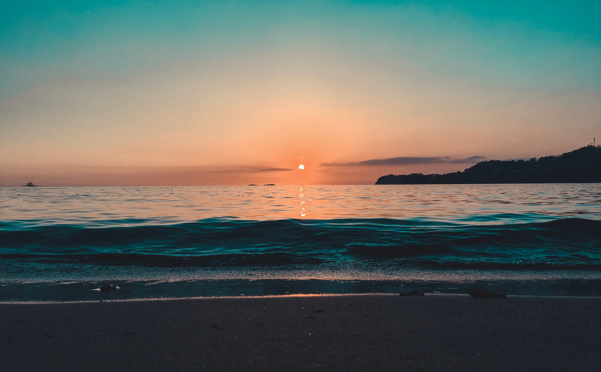 Beach Under Golden Hour